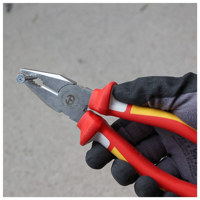 Alicates universales WETEC VDE. mango de 3 componentes. 180 mm