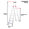 ESCALERA ALUMINIO TIJERA 7 PELDAÑOS MAGNA