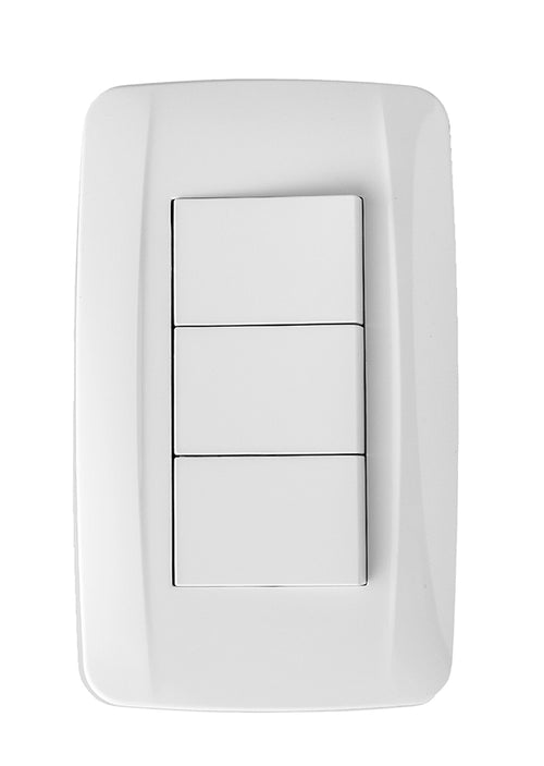 Interruptor triple Blanco