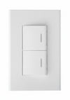 Modulo interruptor doble blanco Blanco