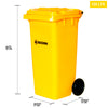CONTENEDOR DE BASURA CON RUEDAS AMARILLO 120 LTS.