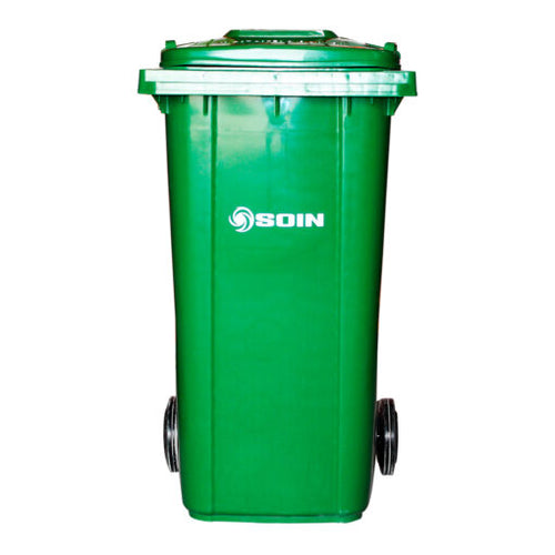 CONTENEDOR DE BASURA CON RUEDAS VERDE 120 LTS.