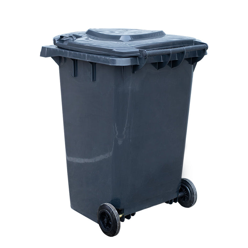 CONTENEDOR DE BASURA CON RUEDAS GRIS 360 LTS.