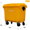 CONTENEDOR DE BASURA CON RUEDAS AMARILLO 660 LTS.