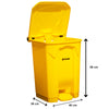 BASURERO PLÁSTICO 50 L CON PEDAL SOIN – AMARILLO