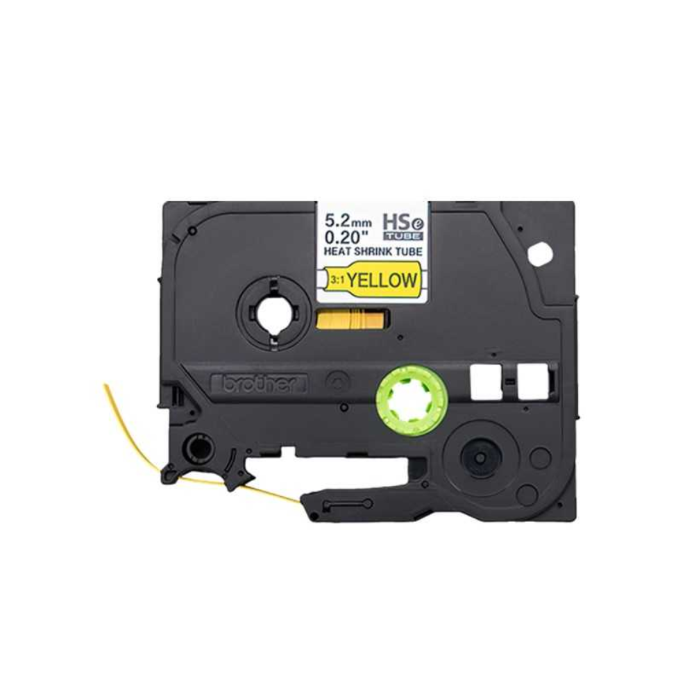 Cinta tubo termorretráctil fondo amarillo 24mm