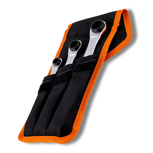 Juego de llaves dobles de estrella planas a carraca 4 en 1 (3 piezas / bolsa) - BAHCO