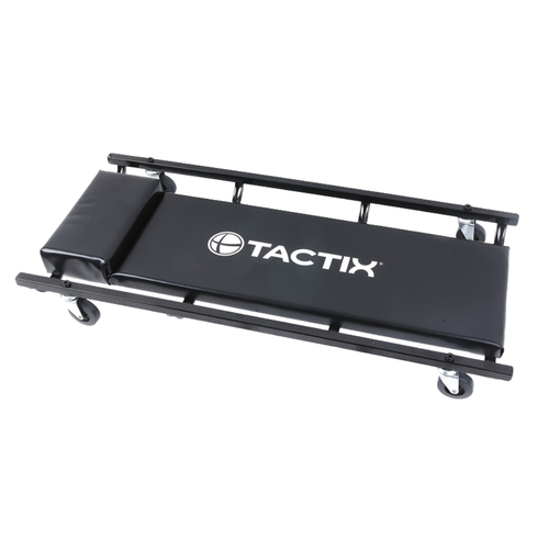 CAMA DE TALLER TACTIX # 385004 ACOLCAHADA LARGO 91 CM. 4 RUEDAS