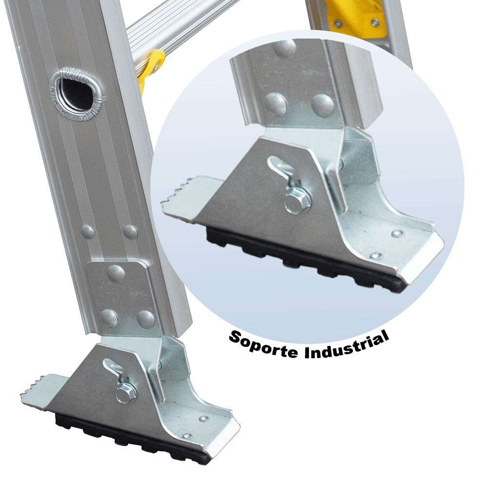 ESCALERA TELESCOPICA ALUMINIO 16 PELDA OS 150 KG MAGNA