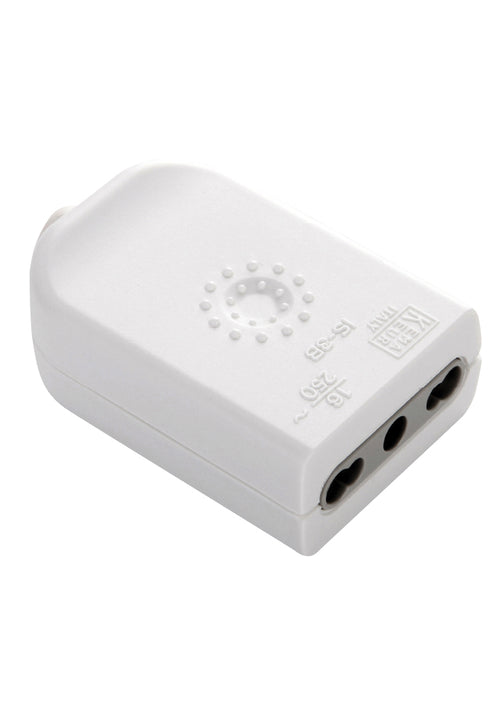 Hembra volante 10A/16A 2P+T Blanco