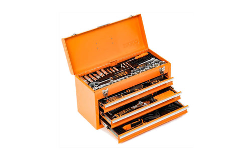 CAJA INGCO METALICA C/HERRAMIENTAS JGO 132 PZAS #HTCS221321