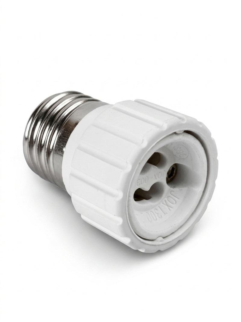 Adaptador rosca GU10 a E27 Blanco