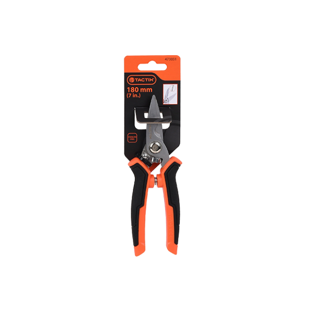 TIJERA TACTIX PARA ELECTRICISTA # 473031 180 MM.