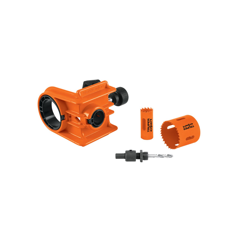 SIERRA COPA TRUPER BIMETALICA 4 PIEZAS P/INSTALAR CERRADURAS # KITB-4X C/PLANTILLA (11877)