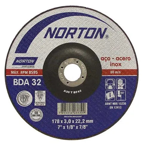 Disco corte 7 #bda-32 c/hundido (10105408) - NORTON