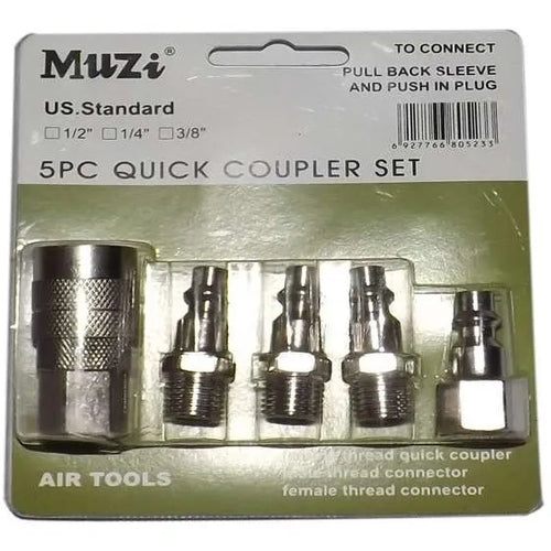Kit de 5 acoples rapidos (5pcustype) - MUZI