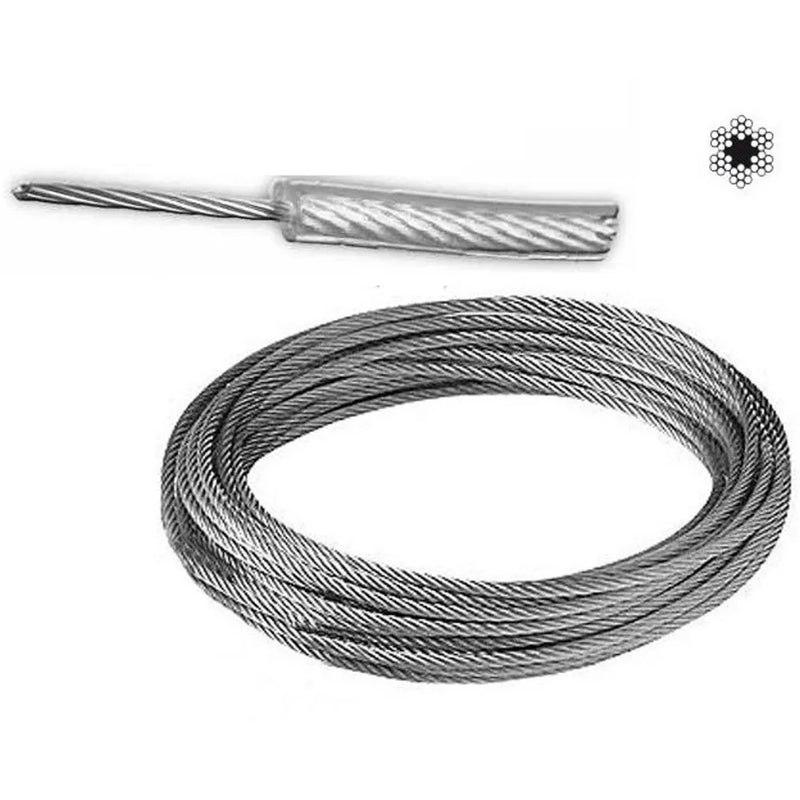 Cable acero galv. 2-3 mm. f/pvc (6x7x2.0f) - SANLI