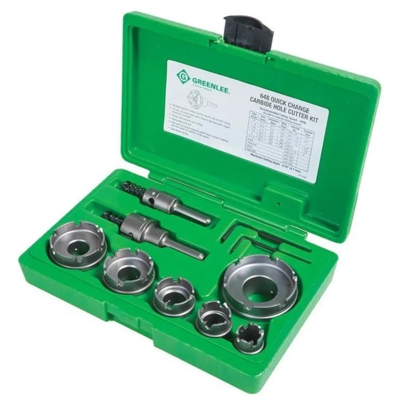 Juego de sierras copa 8 pzs. (648) - GREENLEE