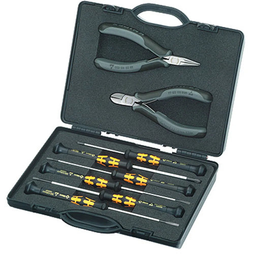 Jgo. destorn./alicates precision 9 pzs. (002018esd (002018esd) - KNIPEX