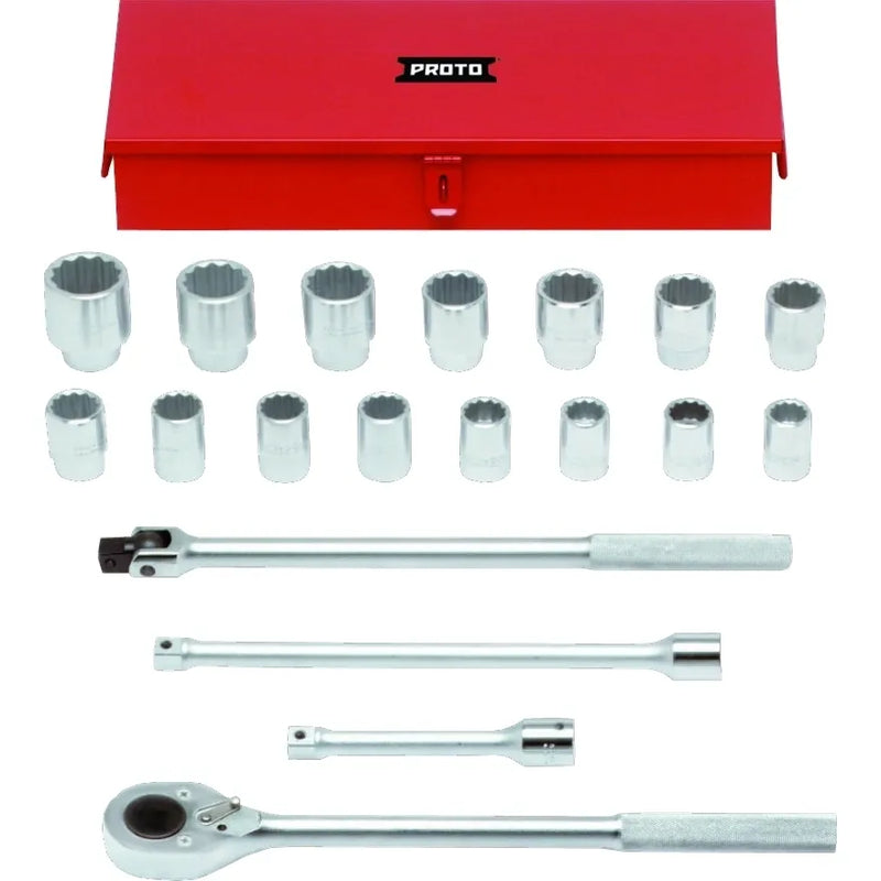 Jgo. dados 3/4 24-46 mm. 19 pzas (j55200a) - PROTO
