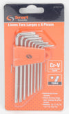 JUEGO LLAVES TORX DE 8 PZS. T9 A T25