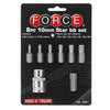 Jgo. puntas torx t20-t55 c/dado toma (4081) - FORCE