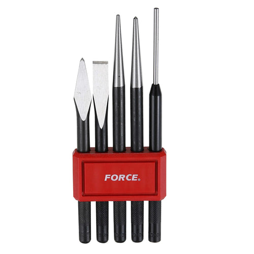 Jgo. botadores puntos y cinceles 5 pzas (5054) - FORCE