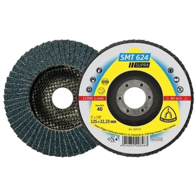 Disco traslapado 4.5 gr. 80 #smt 624 (322768) - KLINGSPOR