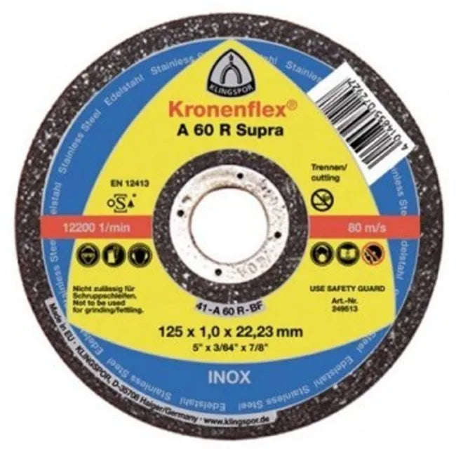 Disco de corte inox. 4.5 #a 660 r supra (328905) - KLINGSPOR