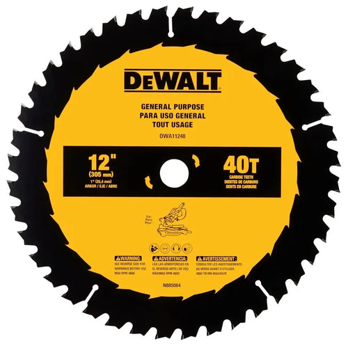 Disco sierra 12 40d eje 1 (dwa11240) - DEWALT