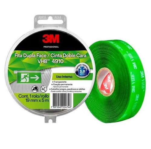 Cinta doble faz 19mmx5m int.transp 4910 (hb00445921) - ART.DE SEGURIDAD