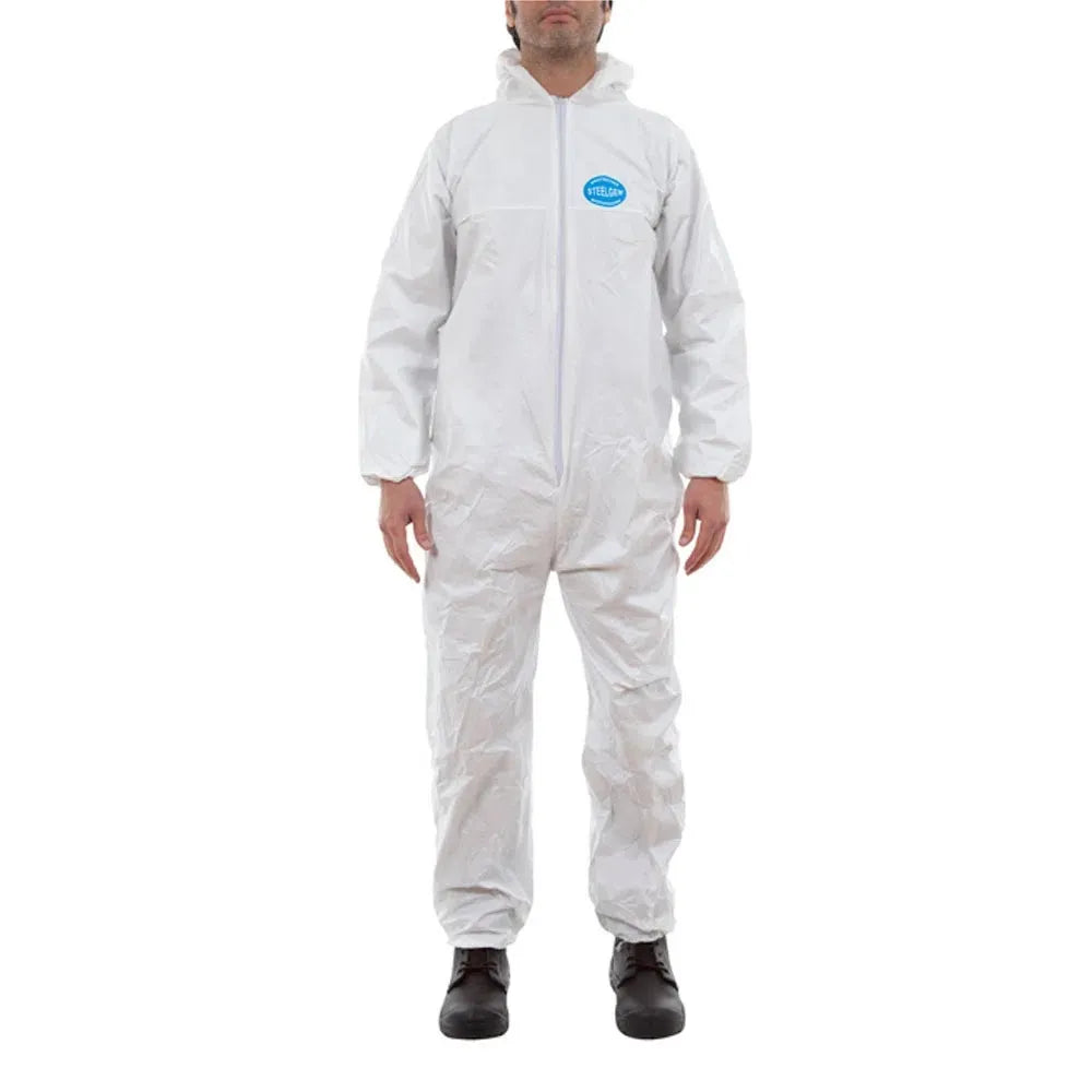 BUZO DESECHABLE STEELGEN BLANCO TALLA L STEELPRO