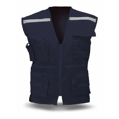 CHALECO GEOLOGO AZUL TALLA M C/REFLECTANTE
