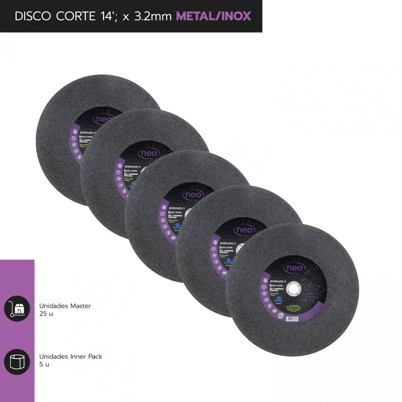 DISCO CORTE 14" x 3.2mm METAL/INOX 1235025/1