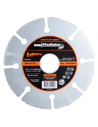 DISCO CORTE MADERA 4 1/2" DM 8115