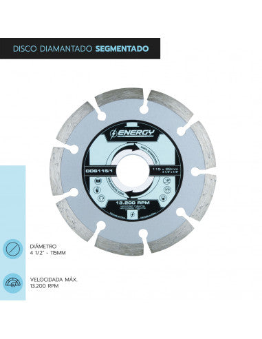 DISCO DIAMANTADO SEGMENTADO 4 1/2" DDS 115/1