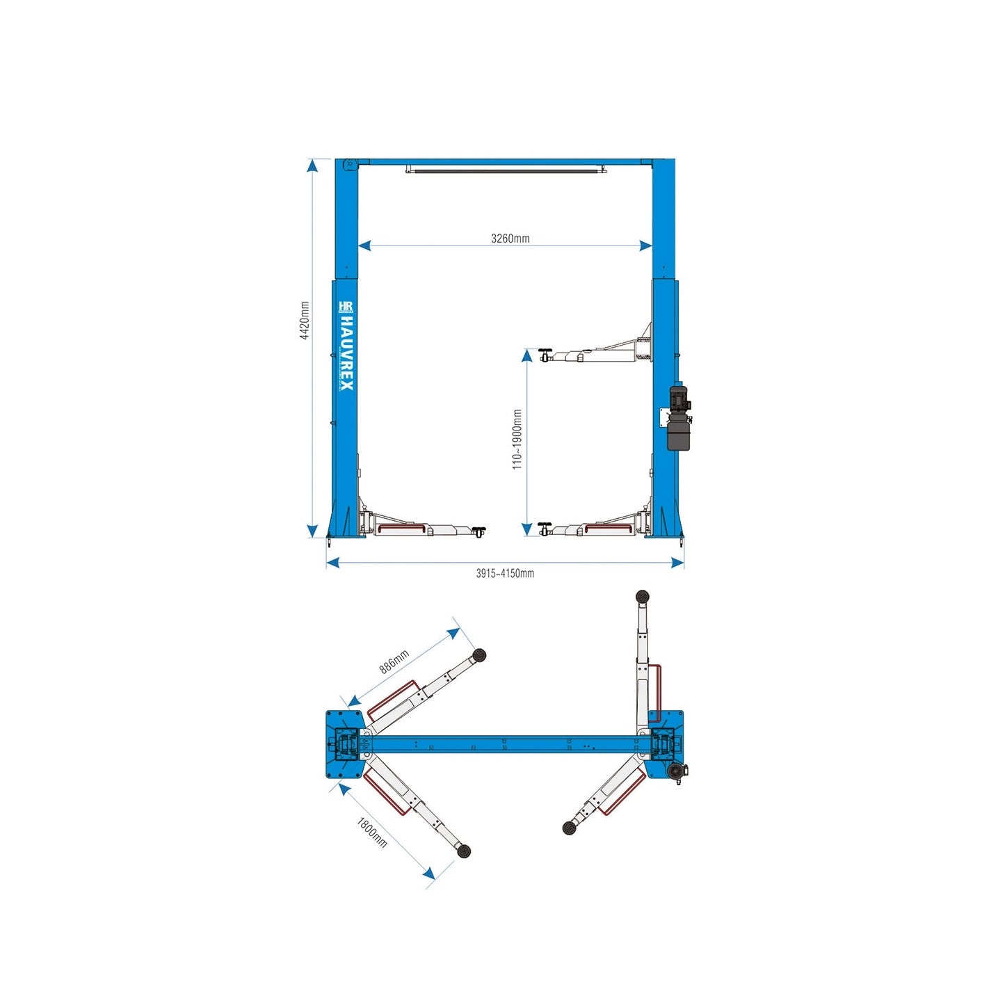 ELEVADOR 2 COLUMNAS 6.800 kg HTL3460