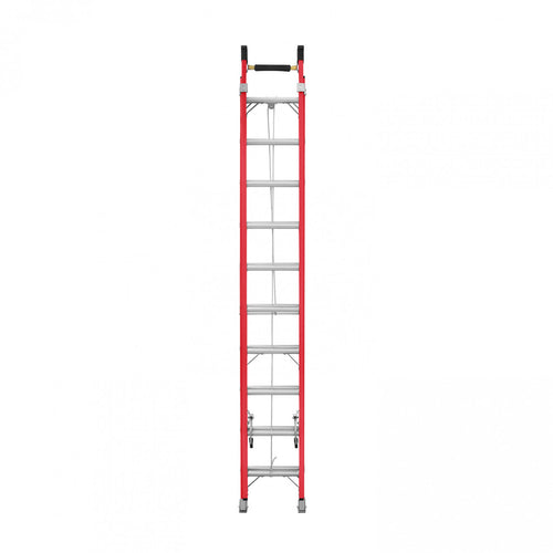 ESCALA EXTENSIBLE FIBRA DE VIDRIO CON CUERDA 8 MT
