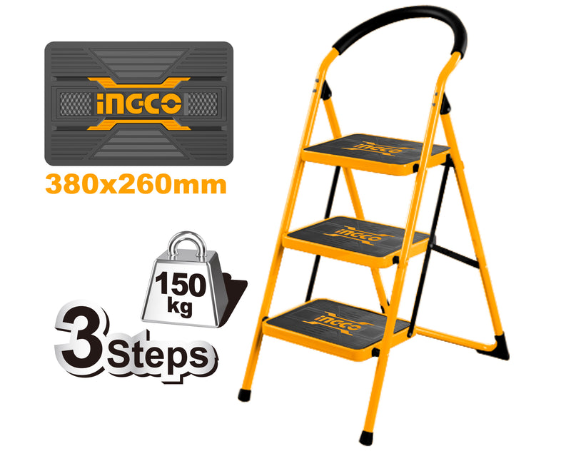 ESCALERA INGCO ACERO TUBULAR 3PL 150KG #HLAD09031