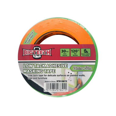 Cinta de enmascarar adhesiva de baja adherencia 24mm x 50mt Bigteeth