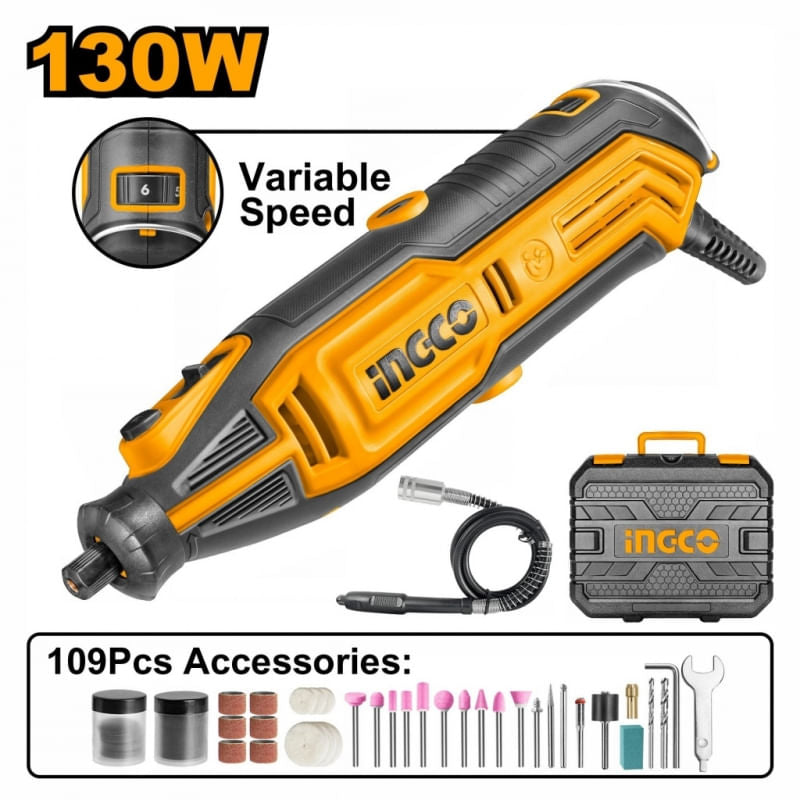 HERRAMIENTA MULTIFUNCIONAL INGCO 130 WATS C/ 109 ACCESORIOS # MG13328