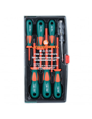 JUEGO 7 PZAS DESTORNILLADORES ELECTRICISTA 1000V