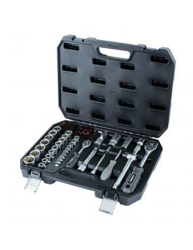 JUEGO de DADOS 1/4" y 1/2" 73 PCS JT 1073