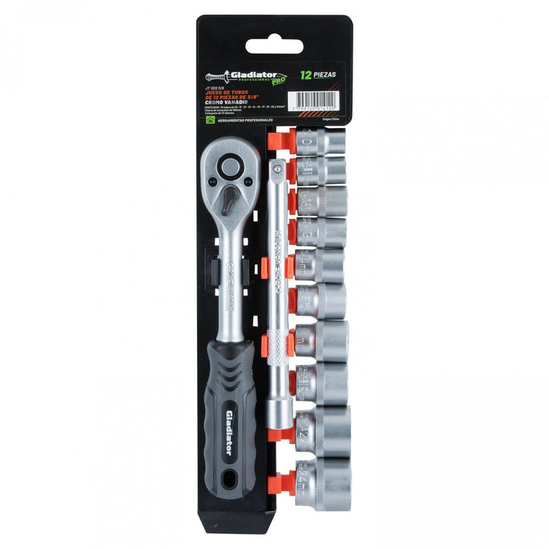 JUEGO de DADOS 3/8" 12 PCS JT 1012 3/8