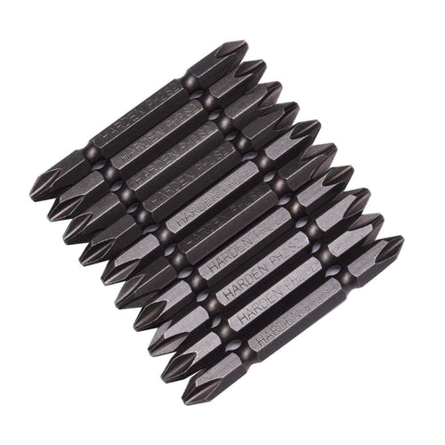 Punta cruz doble PH2X65mm 10 piezas Harden
