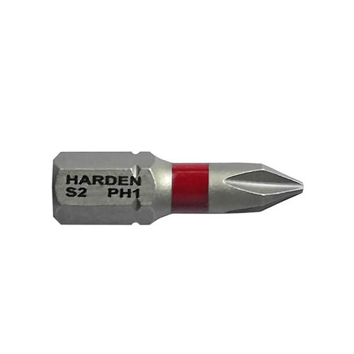 Punta cruz para destornillador 25mm 20 piezas Harden