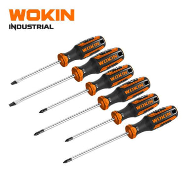 Juego Destornilladores 5.5*100mm. 6.5*150mm. PH1*100mm. PH2*150mm. PZ1*100mm. PZ2*150mm N+ Wokin