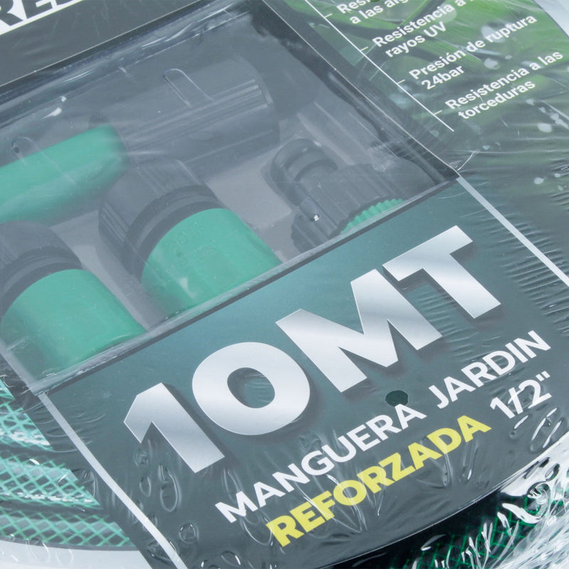 MANGUERA JARDIN REFORZADA 1/2"x 10 mt C/ACCESORIOS
