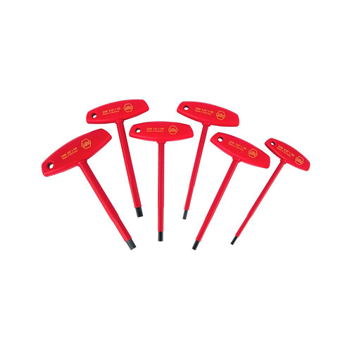 SET 6 ATORNILLADORES ALLEN MANGO «T» CON AISLACION 1000VAC
