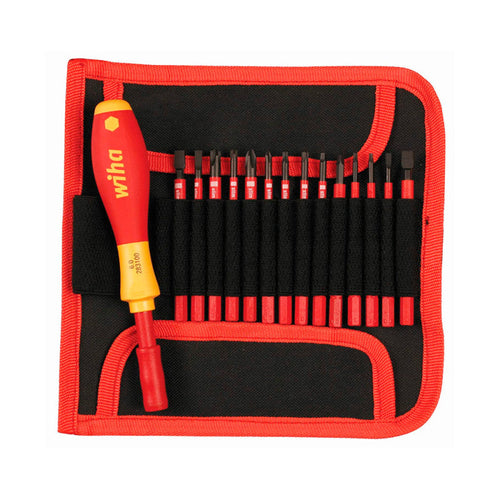 SET ATORNILLADOR PUNTAS INTERCAMBIABLES 15 PCS AISLADO VDE
